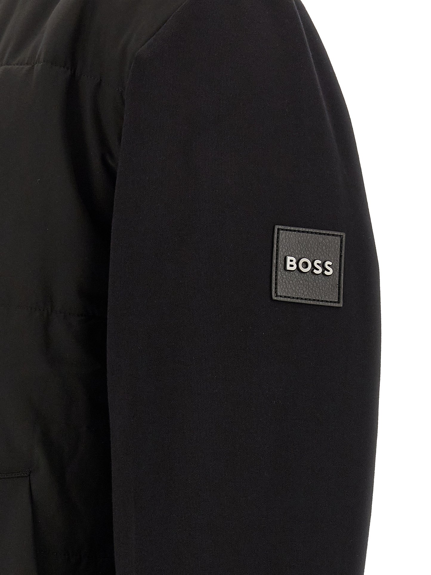 Sweatshirt by Hugo Boss for men in cotton polyester black features an enviable silhouette, showcasing a premium and refined for a truly enviable finish.