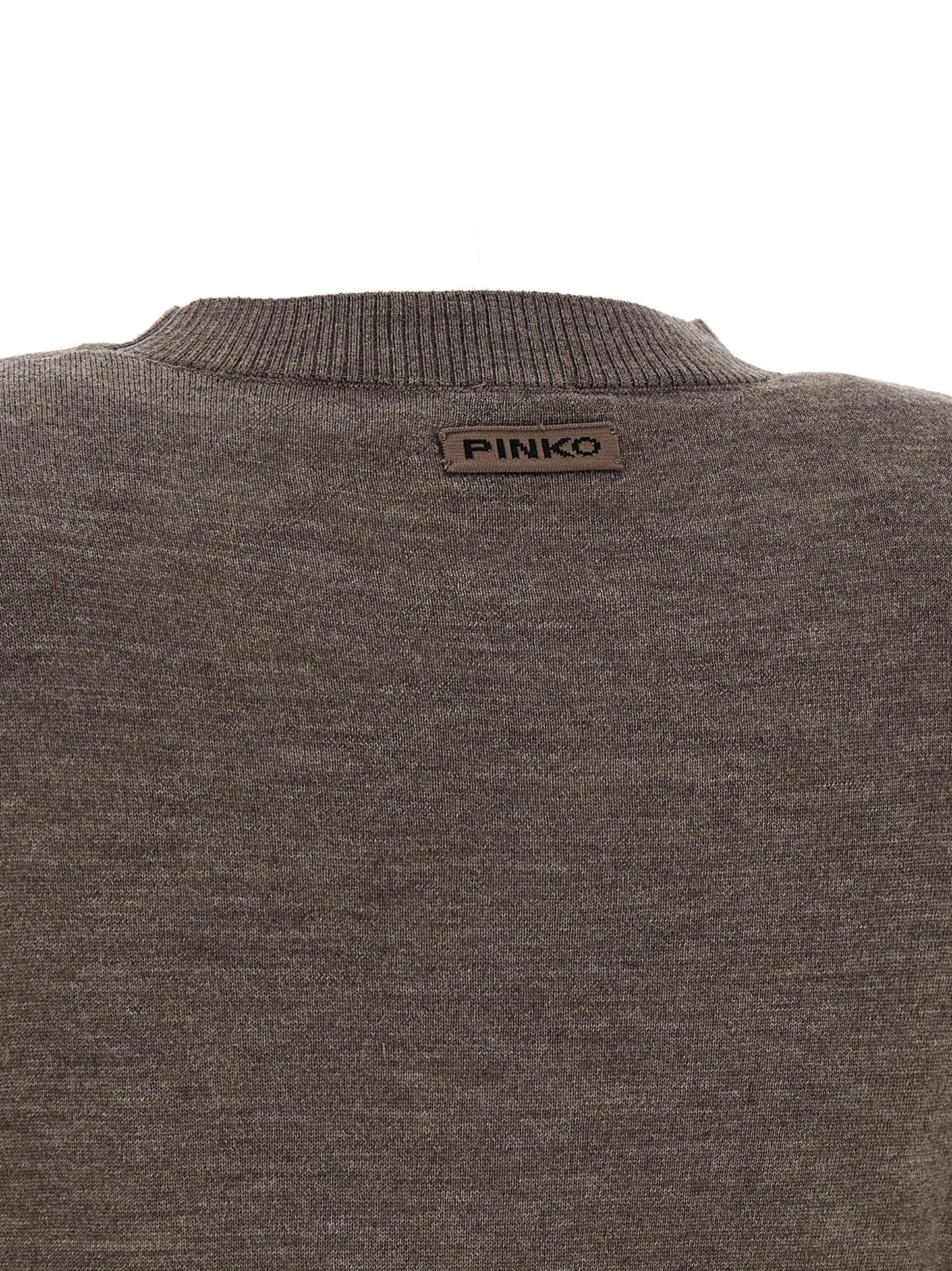 PINKO Brown Wool Cardigan