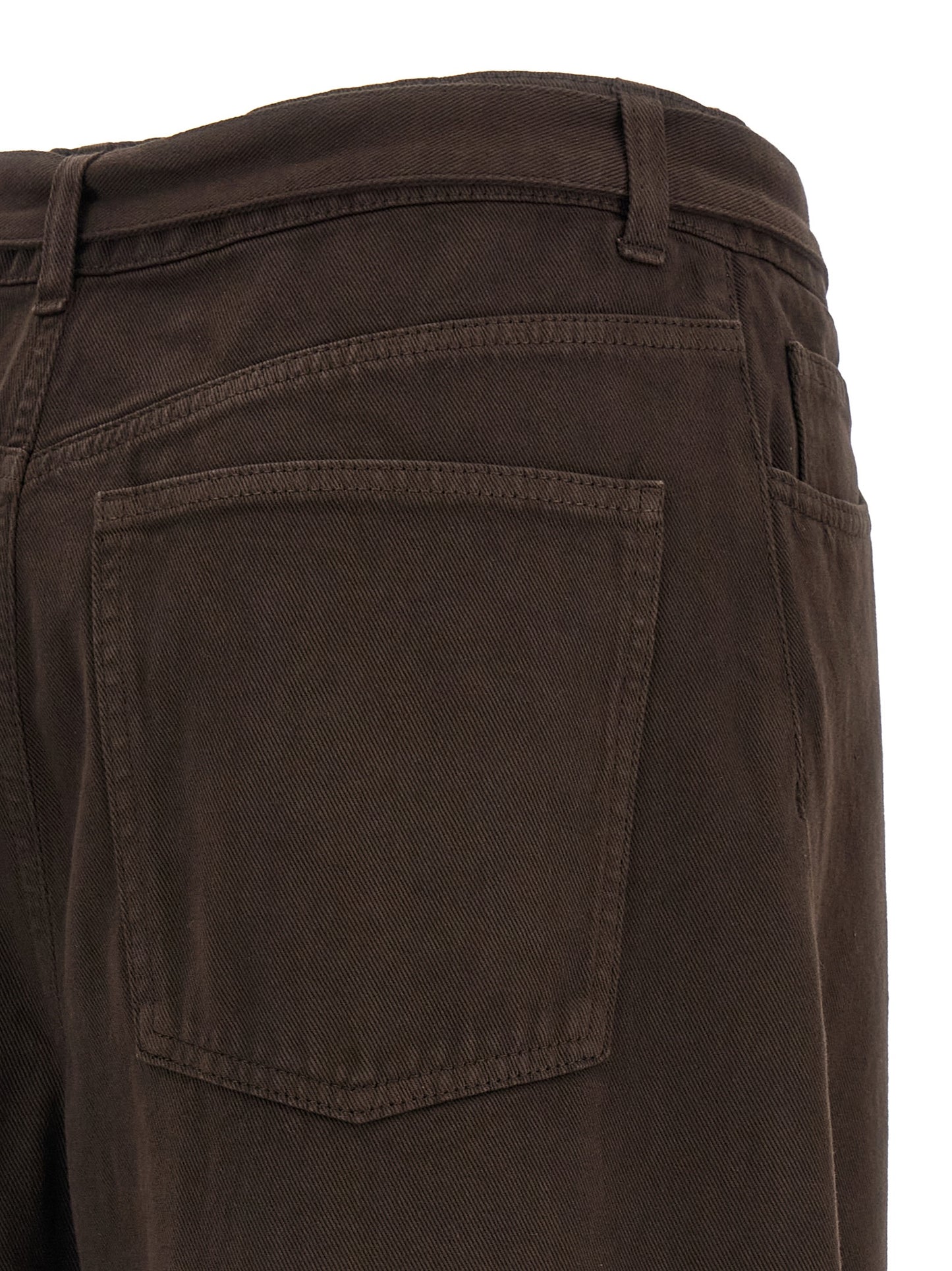 Twinset Brown Cotton High-Waisted Jean