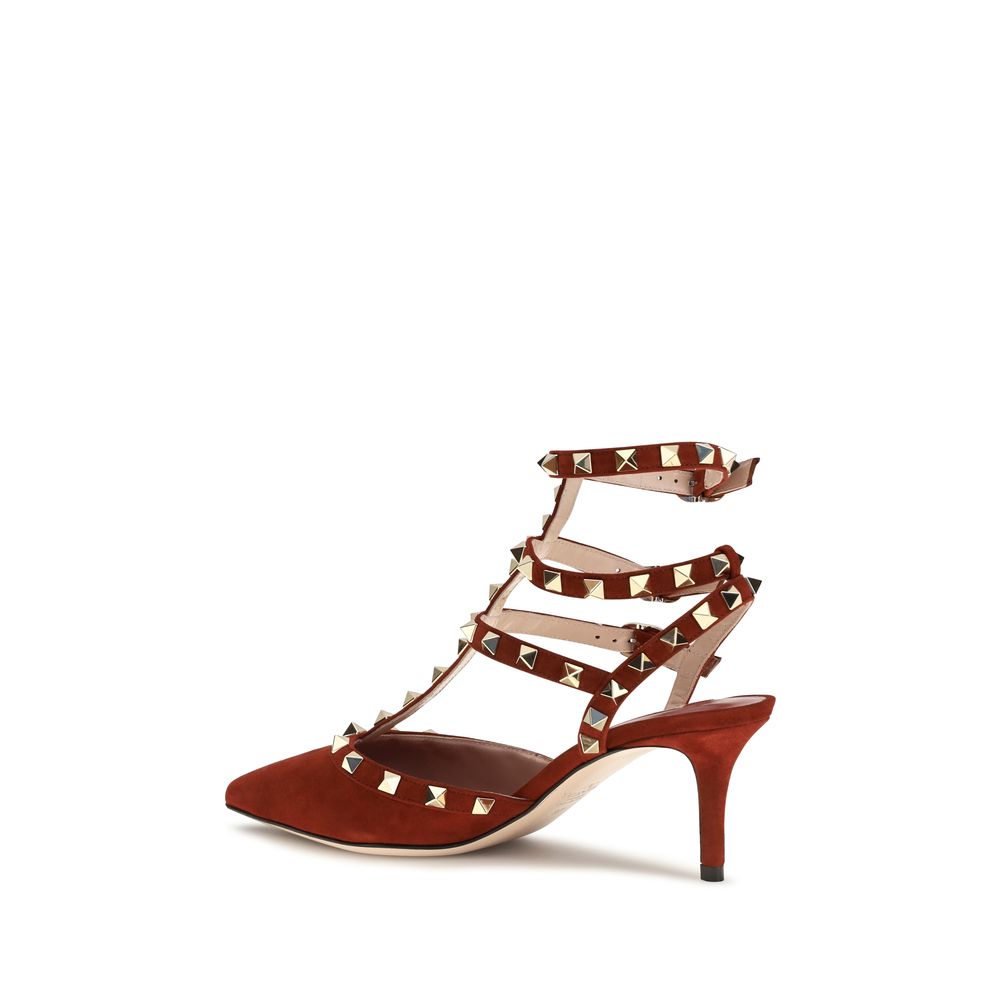 Valentino Garavani Rockstud Women's Suede Leather & Rubber High-Heel Stiletto Pumps Heels - Multicolor Signature