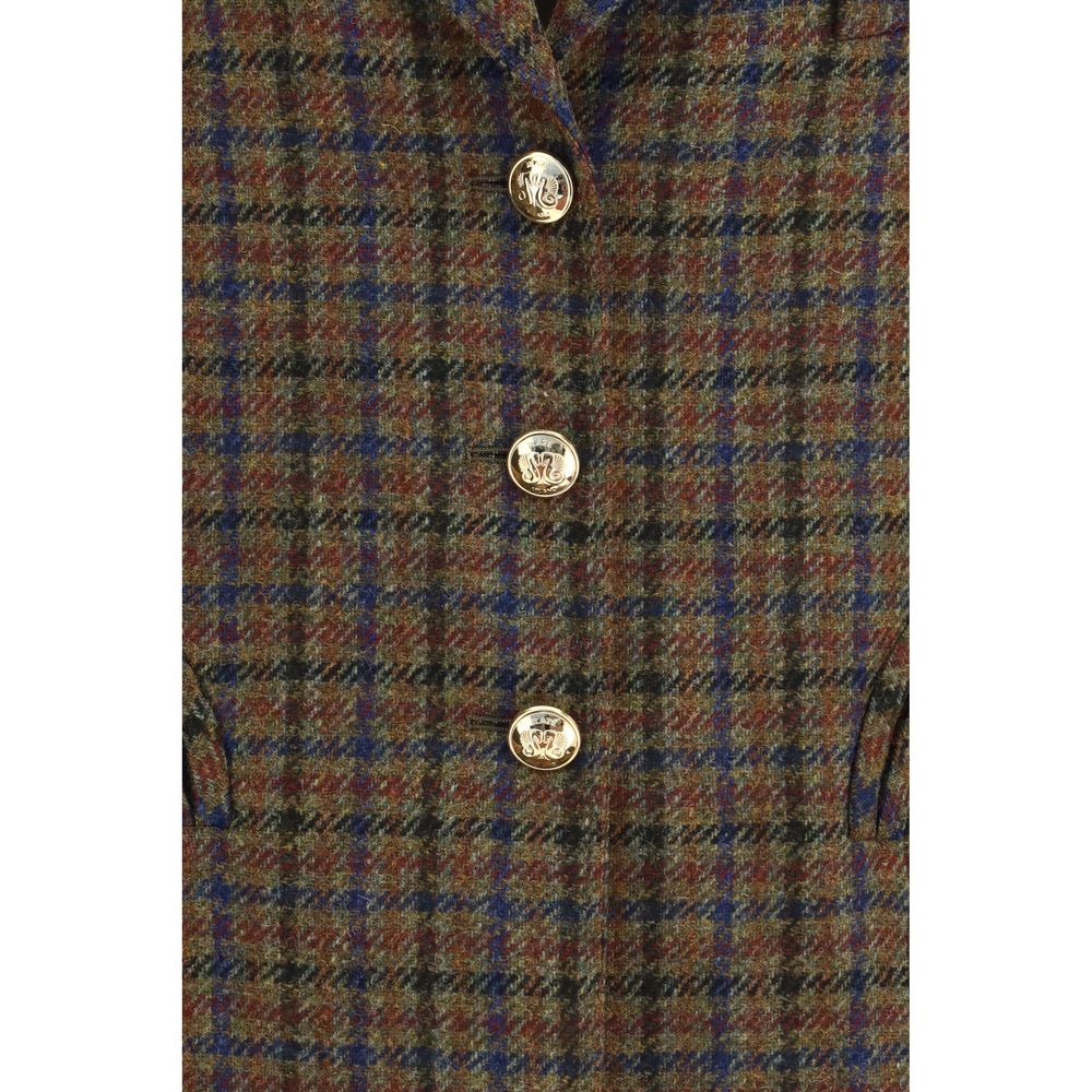 Blazé Milano Women's Single Breasted Viscose Polyamide & Merino Wool Tweed Blazer - Multicolor