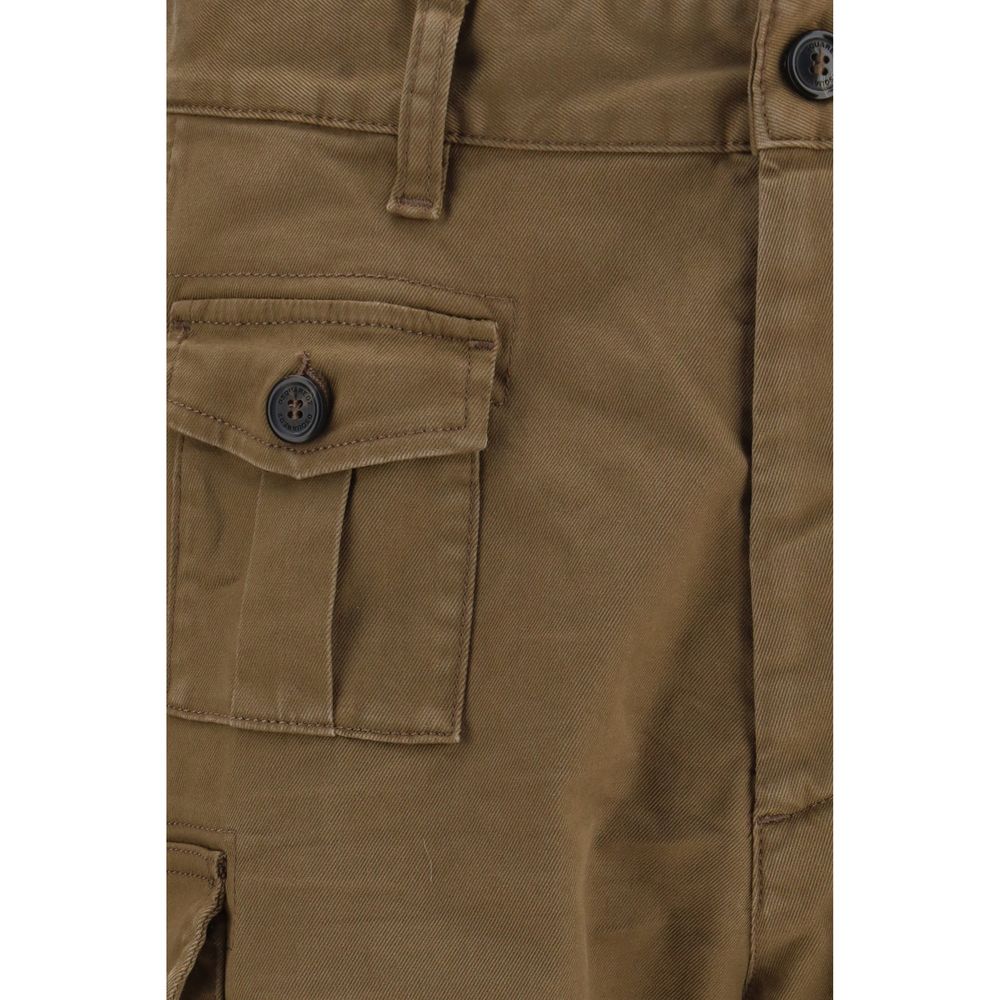 Dsquared² Men's Straight Regular Fit Stretch Cotton Bermuda Shorts - Brown