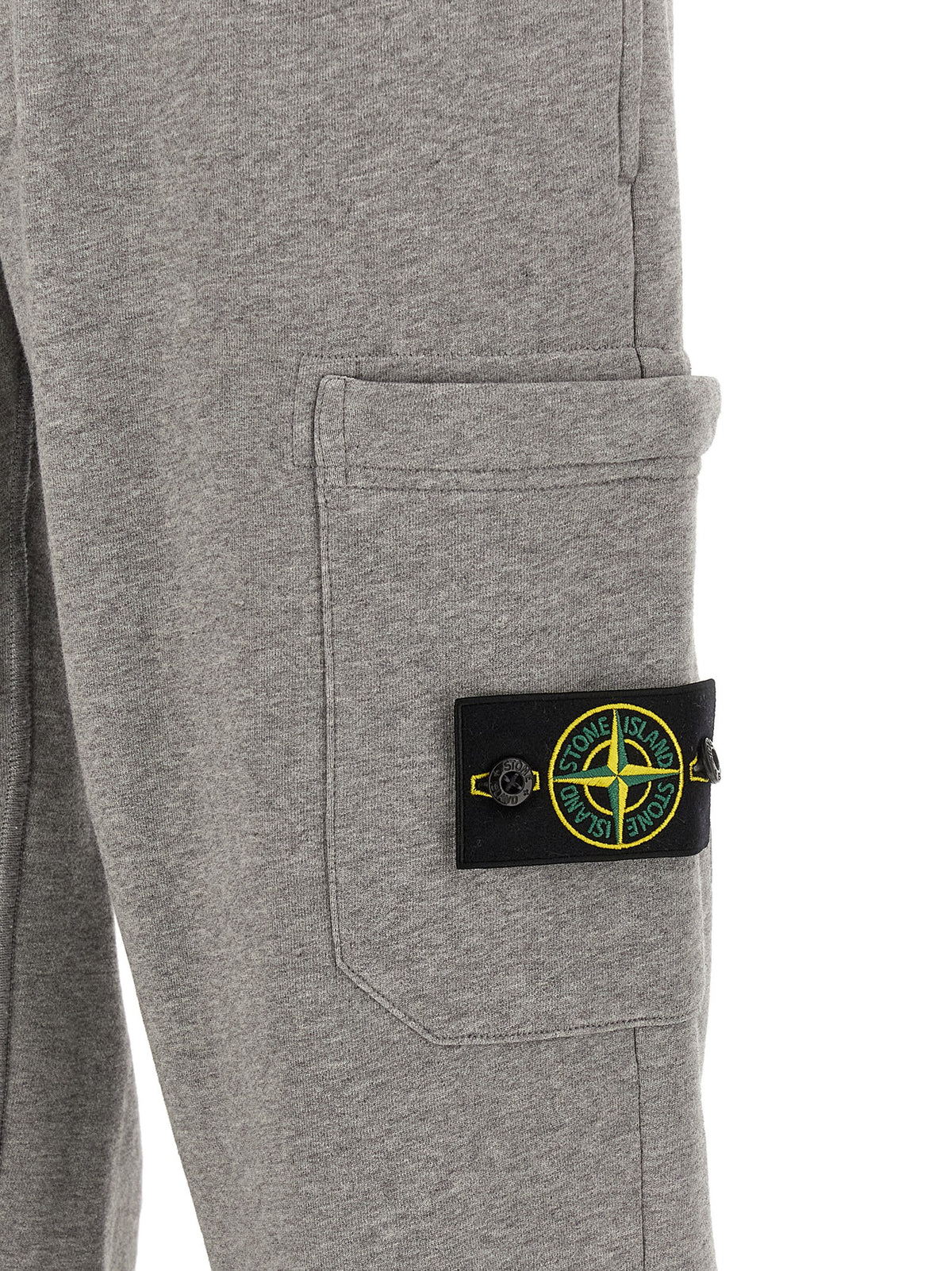 Stone Island Men's Tapered Leg Cotton Jogger Sweatpants - Gray