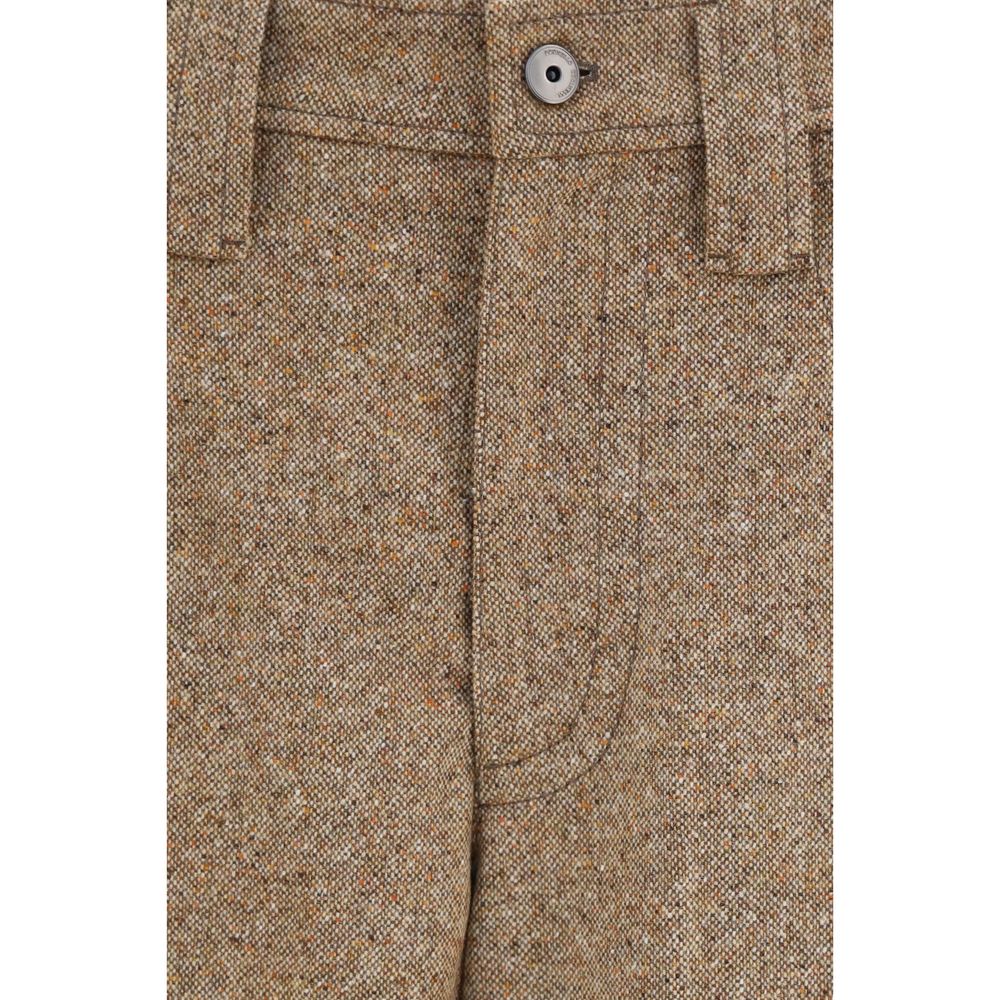Brunello Cucinelli Women's Regular Fit Polyamide & Merino Wool Casual Pants - Beige