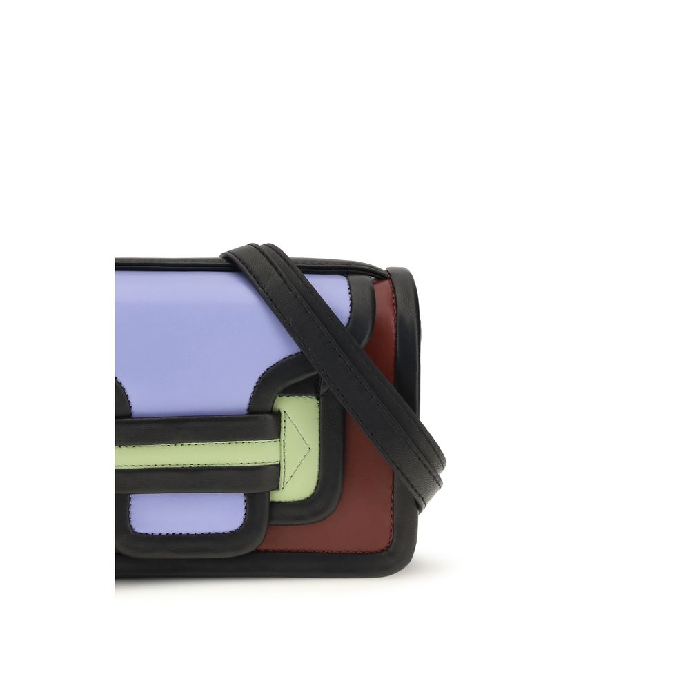 Pierre Hardy Alpha Bos Taurus Calf Leather Large Shoulder Flap Bag - Multicolor