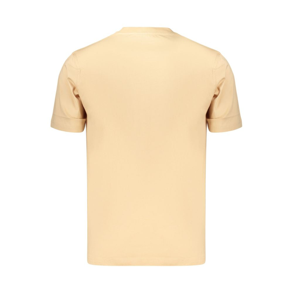 Refrigiwear Men's Crew Neck Cotton T-Shirt - Beige Print