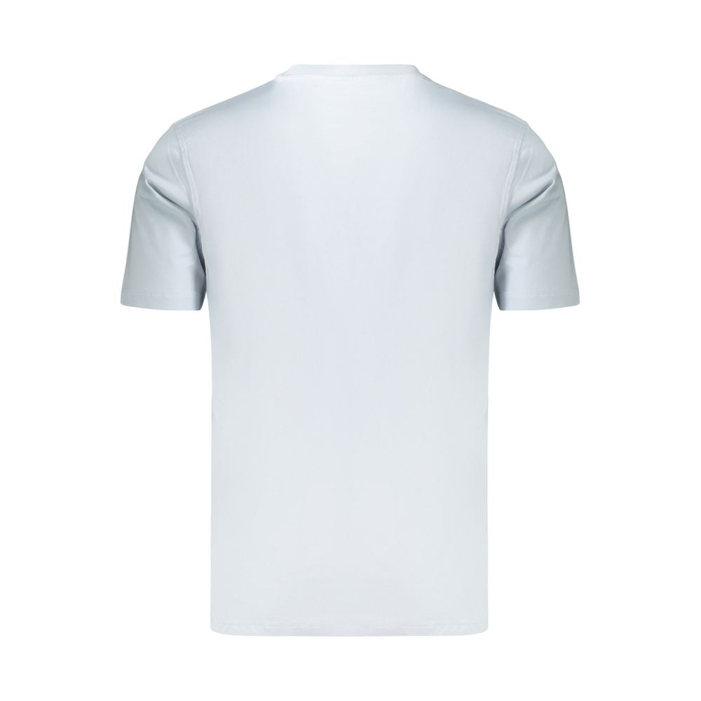 Refrigiwear Men's Crew Neck Cotton T-Shirt - Light Blue Signature Print
