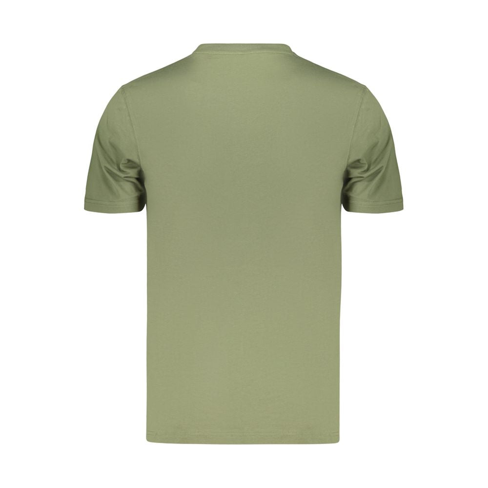 Refrigiwear Men's Crew Neck Cotton T-Shirt - Green Print
