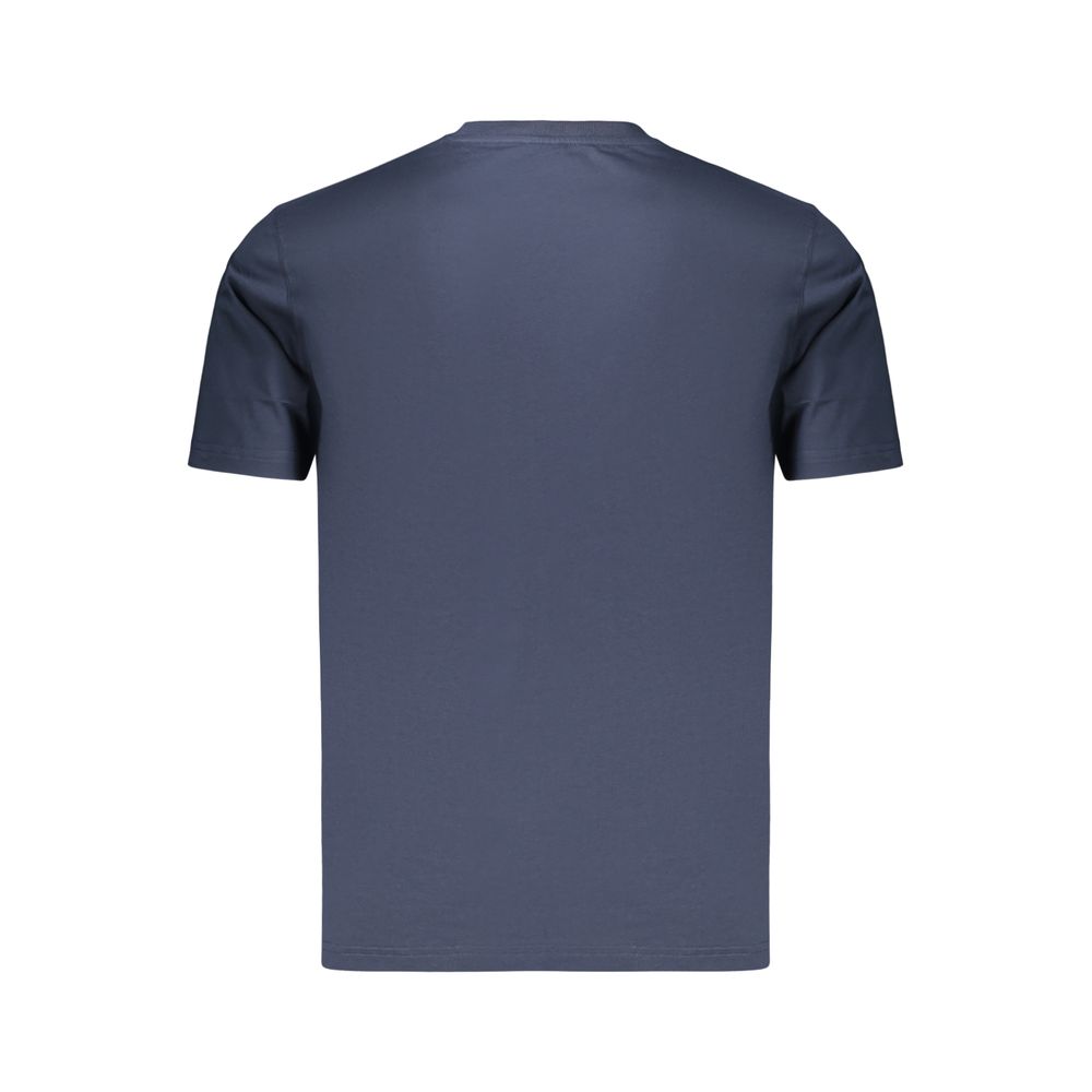 T-Shirt by Refrigiwear for men in cotton blue & print features an edgy silhouette, meticulously detailed with a sophisticated and for a truly edgy finish.