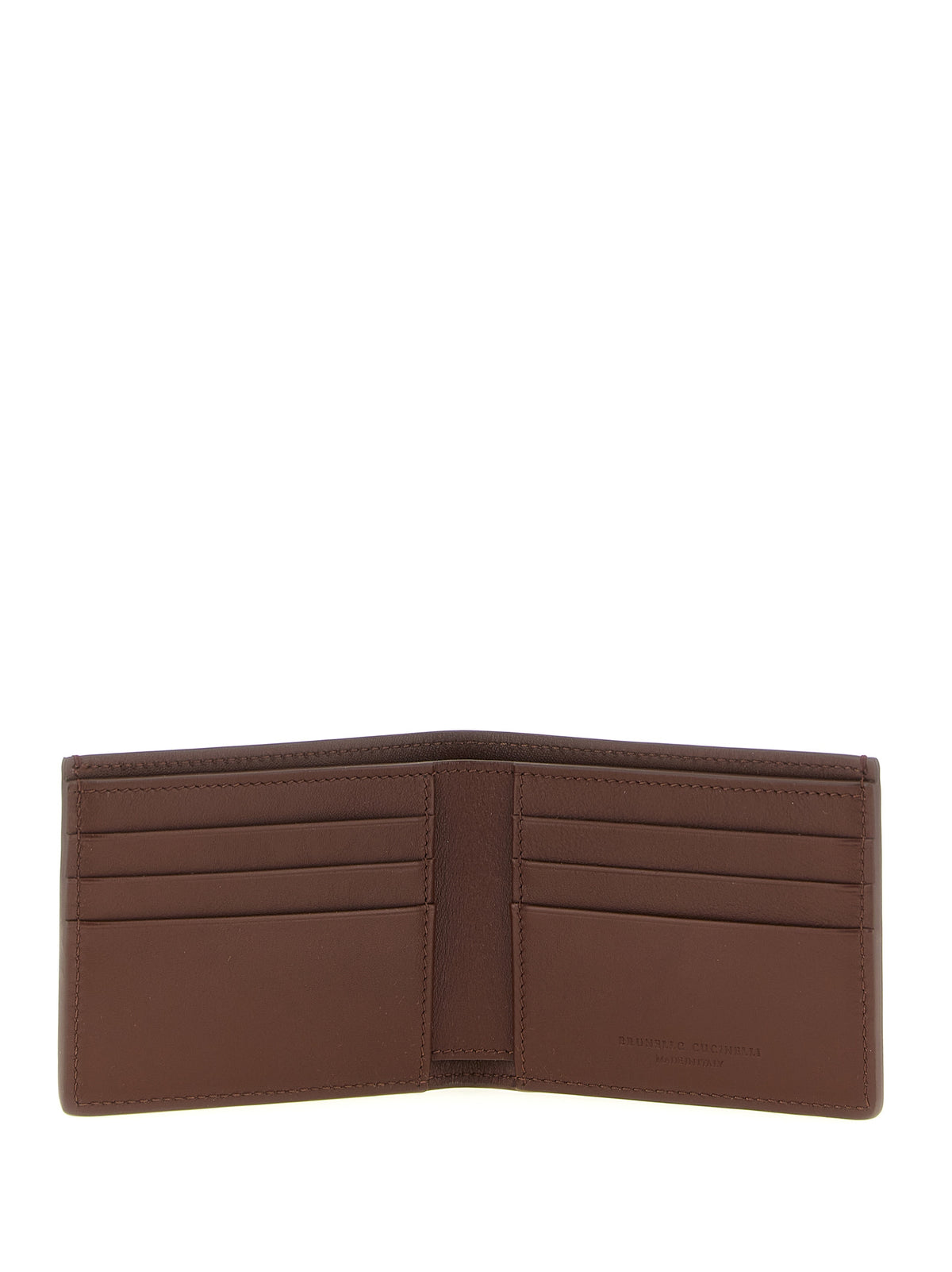 Brunello Cucinelli Calfskin Leather Cardholder Wallet - Brown