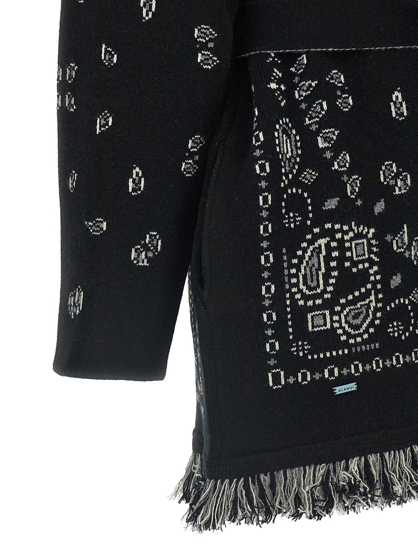Alanui Women's Cashmere Cardigan - Black Patterned Jacquard