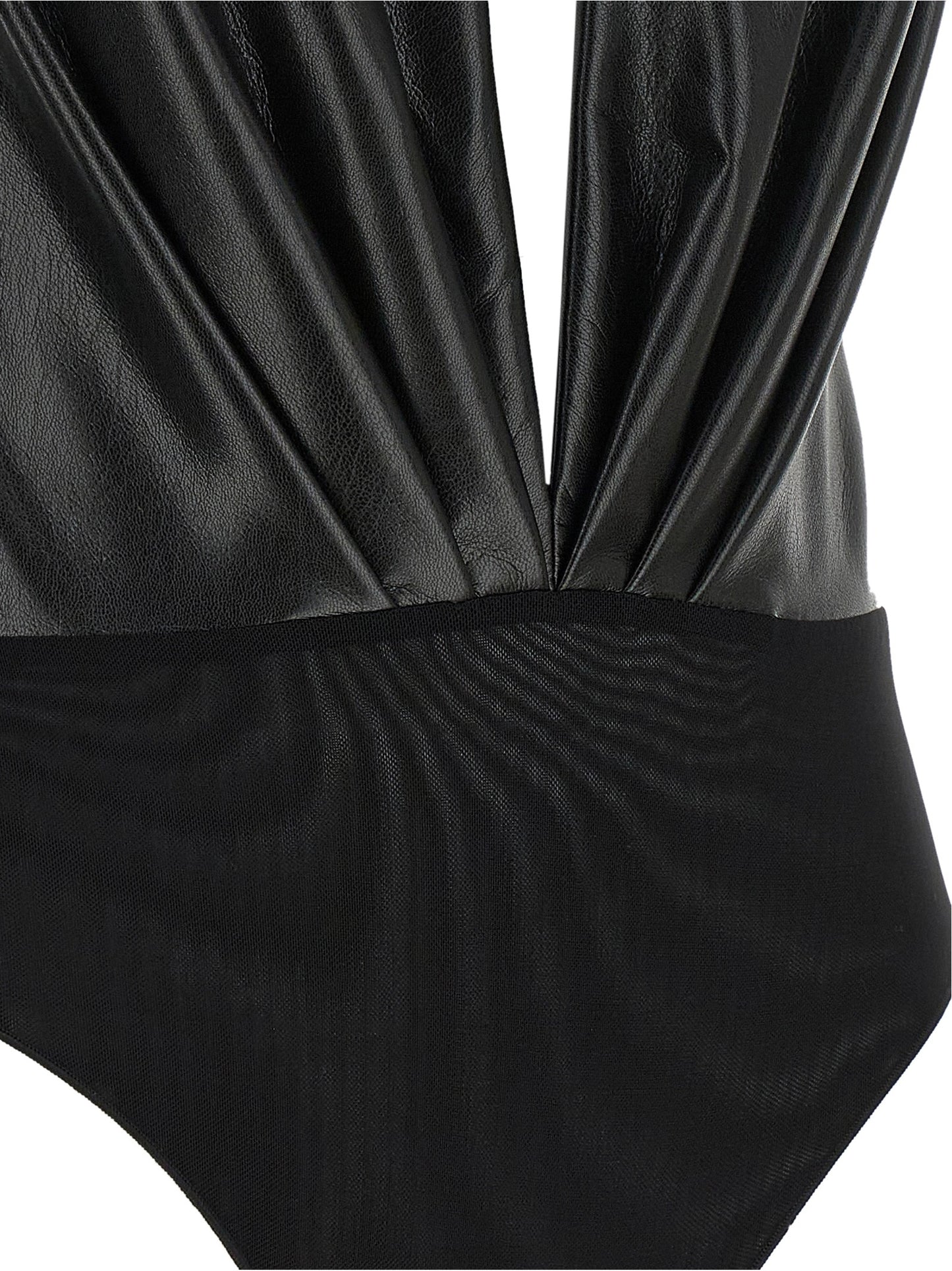 The Andamane Black Polyester Bodysuit