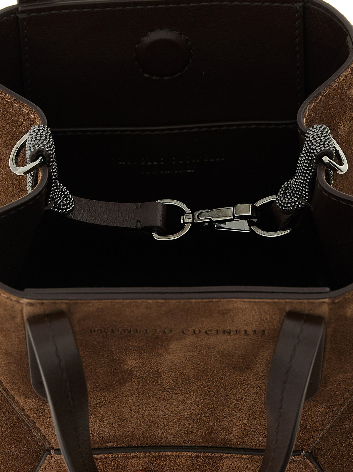 Brunello Cucinelli Bc Duo Monile Sicily Suede Calfskin Leather Mini Flap Handbag - Bicolour Brown Green Signature