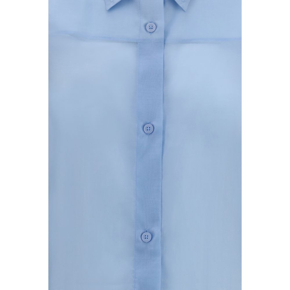 The Latest Women's Regular Fit Long-Sleeve Merino Wool & Polyester Dress Shirt - Blue