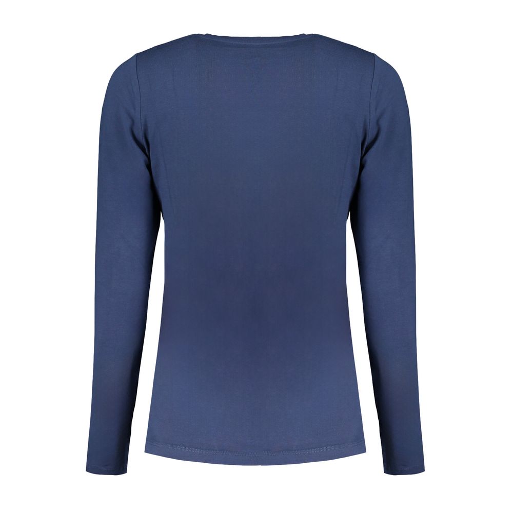 T-Shirt by Pepe Jeans for women in stretch cotton blue, signature & print showcases a dramatic silhouette, elegantly detailed with a dramatic and for a truly dramatic finish.