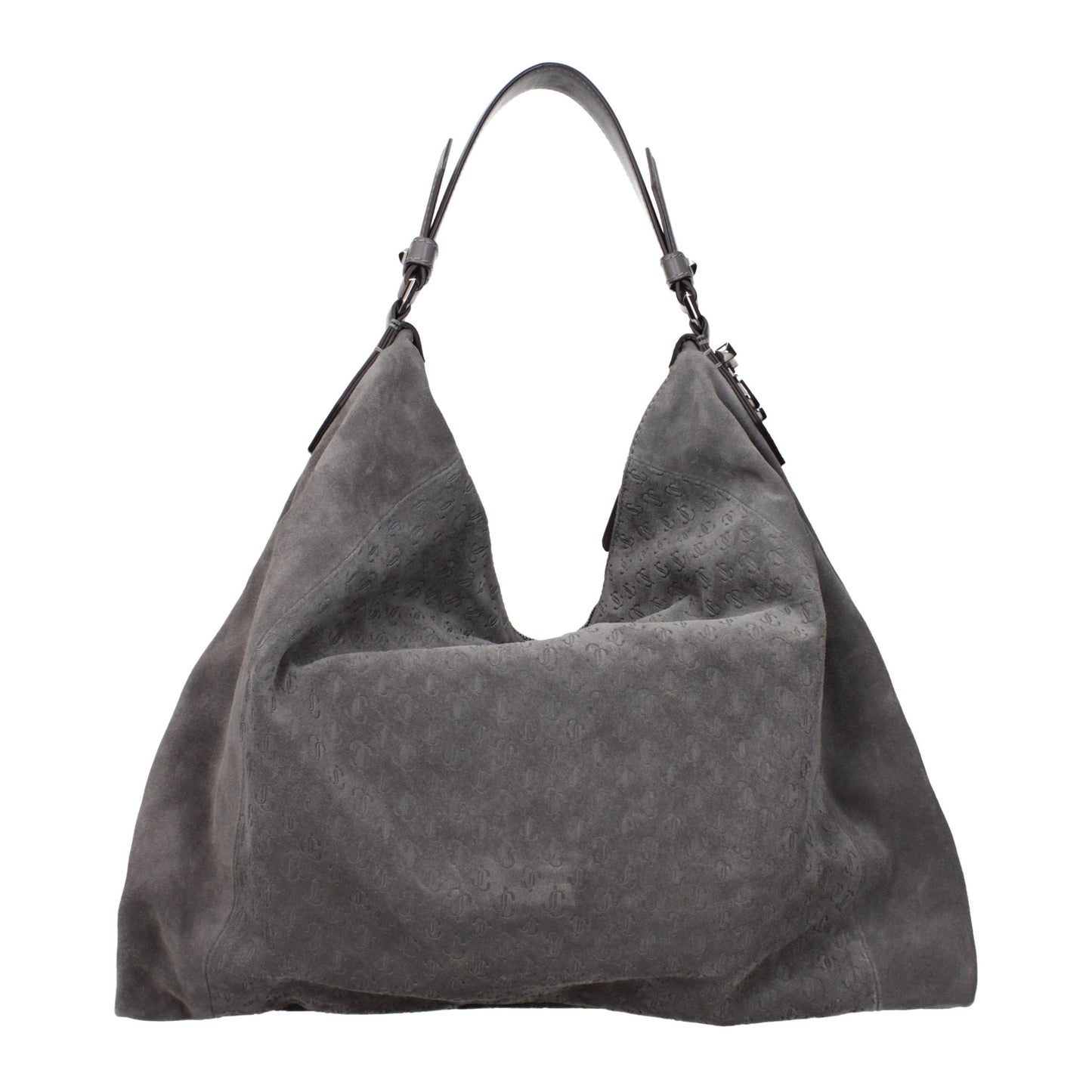 Jimmy Choo Suede Leather Shoulder Bag - Gray