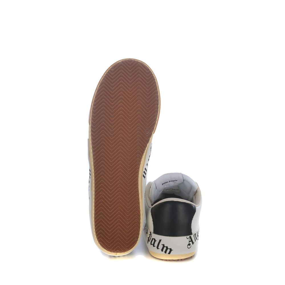 Sneakers by Palm Angels for men in calfskin leather beige presents a on trend silhouette from the Men's Low Top Calfskin Leather Sneakers collection, showcasing a on trend low-top style for an elevated aesthetic.