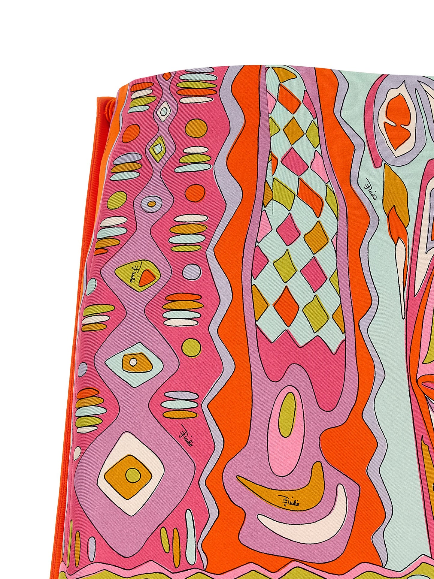 Emilio Pucci Women's Wrap A Line Silk Twill Skirt - Multicolor Signature Print