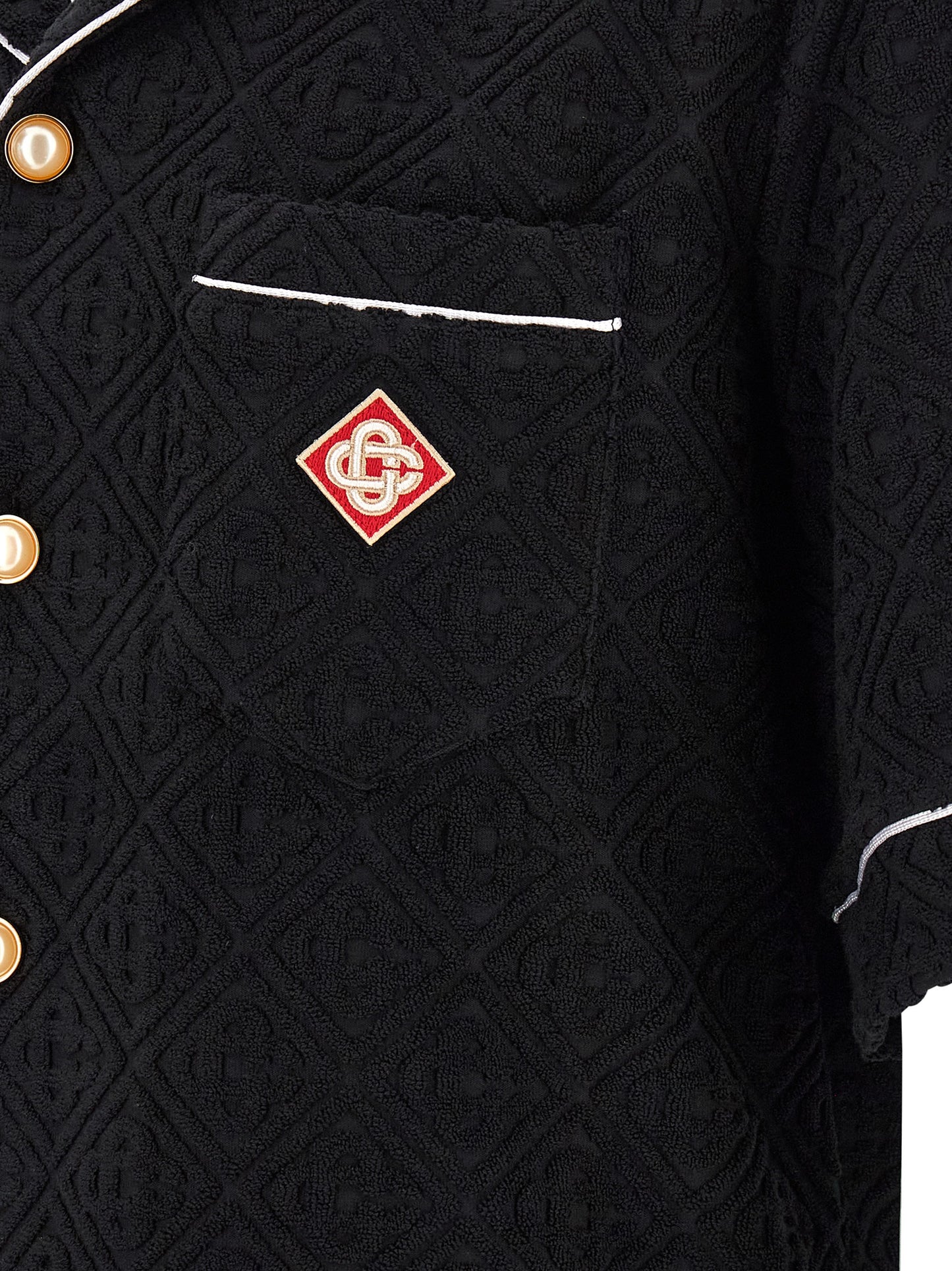 Casablanca Black Cotton Pattern Shirt