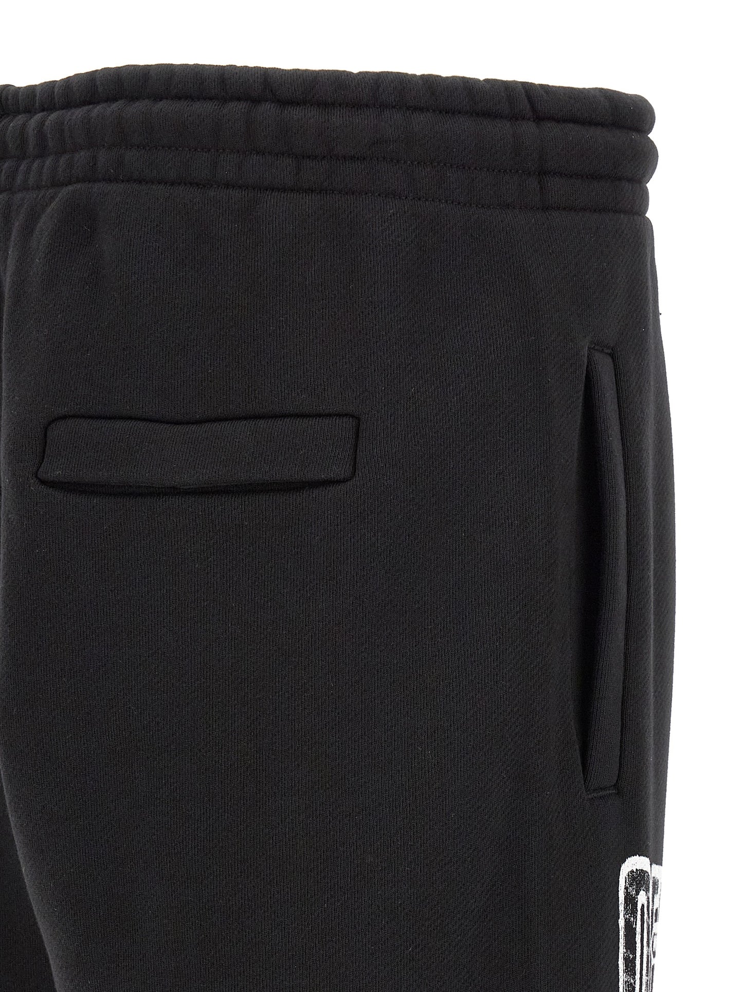 Off-White Men's Relaxed Fit Cotton Joggers - Black White Patterned