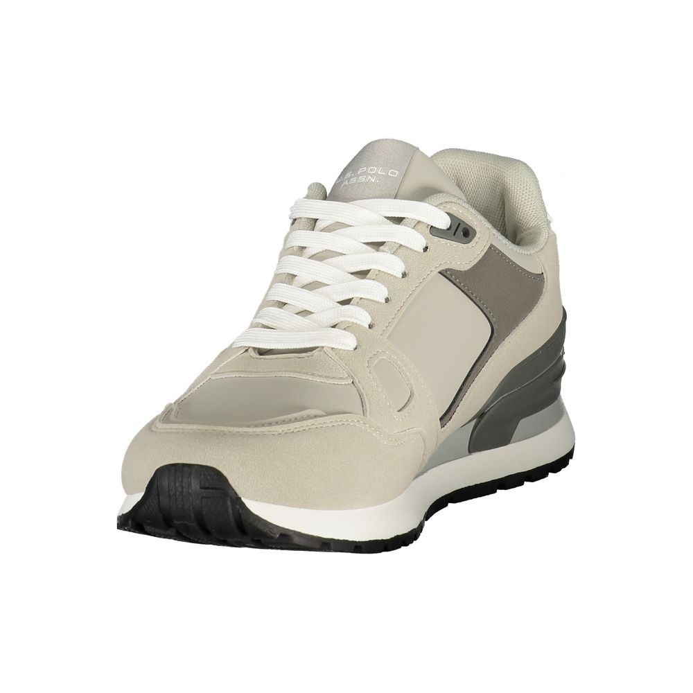 U.S. POLO ASSN. Waves Men's Athletic Polyester & Polyurethane Sneakers - Gray Signature Print
