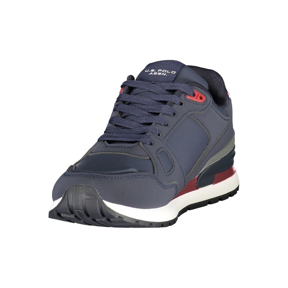 U.S. POLO ASSN. Men's Athletic Polyester & Polyurethane Sneakers - Blue Red Print