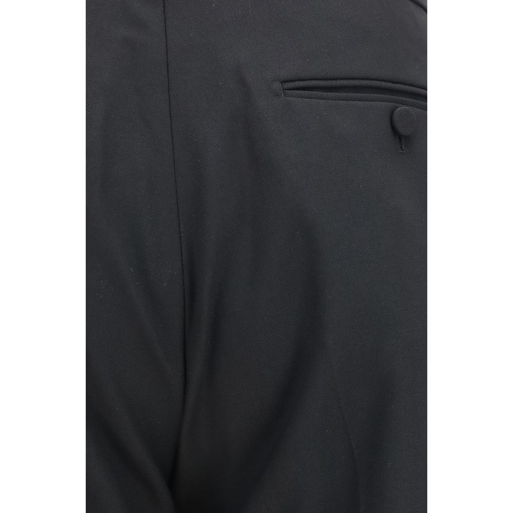 Tom Ford Men's Straight Leg Regular Fit Wool Trousers - Black