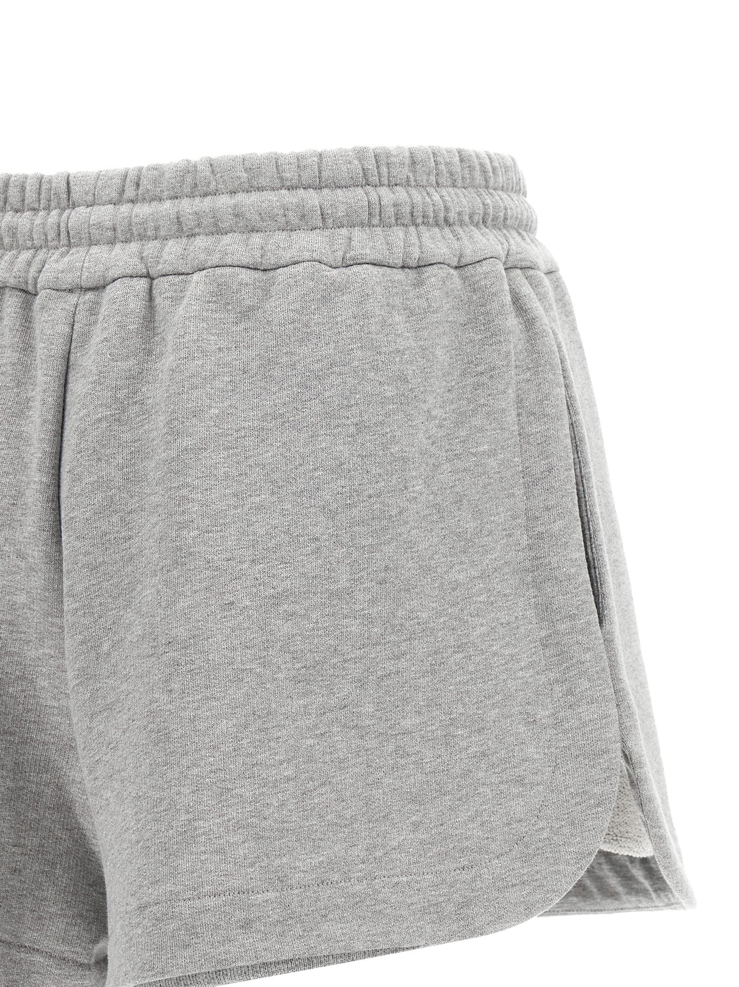 Fendi Women's Leather & Cotton Bermuda Shorts - Gray