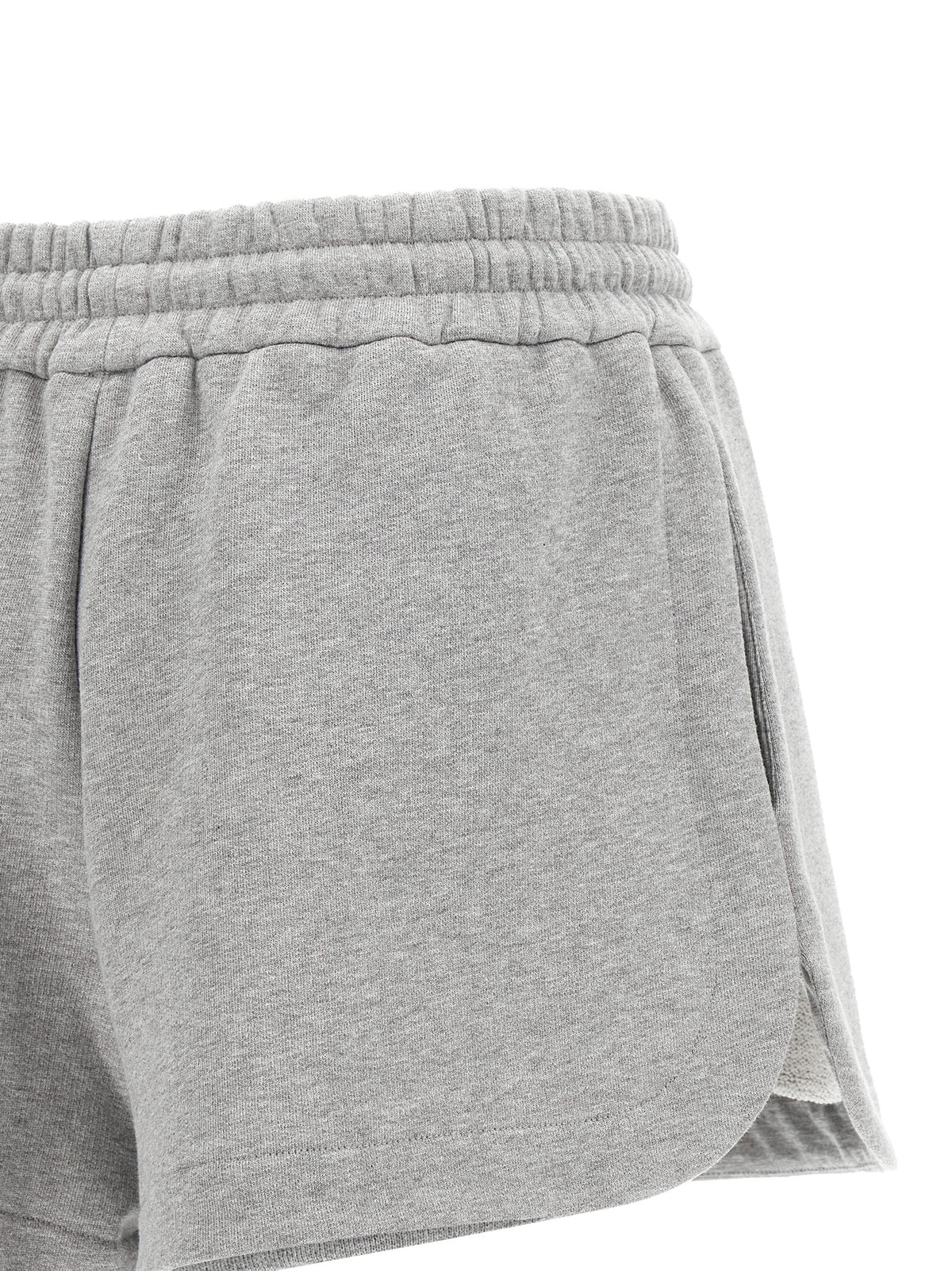 Fendi Women's Relaxed Fit Leather & Cotton Bermuda Shorts - Gray