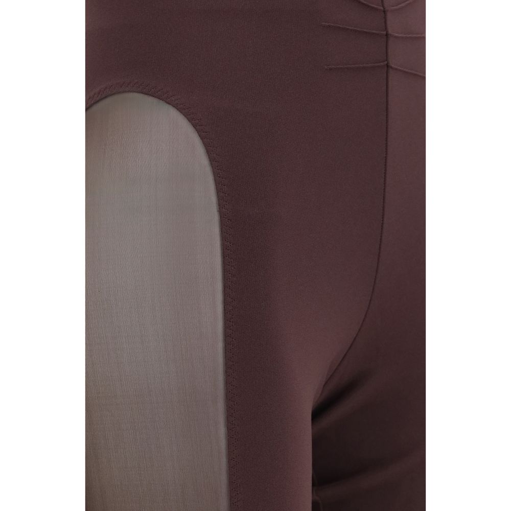 The Attico Women's Slim Leggings Stretch Polyamide Viscose Activewear - Purple Transparent