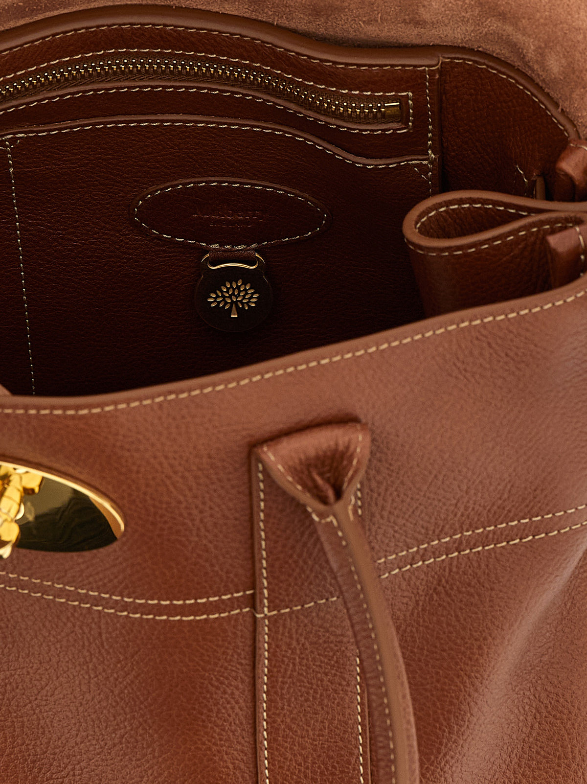 Mulberry Calfskin Leather Shoulder Flap Bag - Brown
