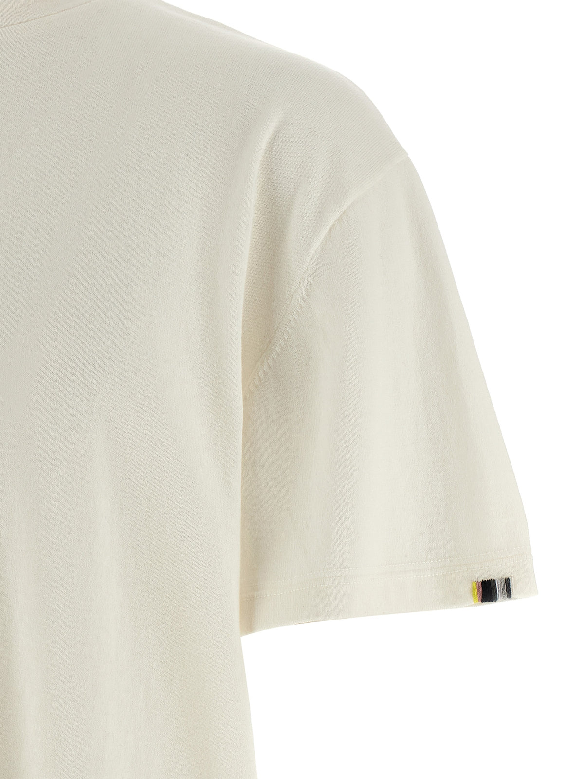 Extreme Cashmere Men's Relaxed Fit Round Neck Cotton & Cashmere T-Shirt - Natural White