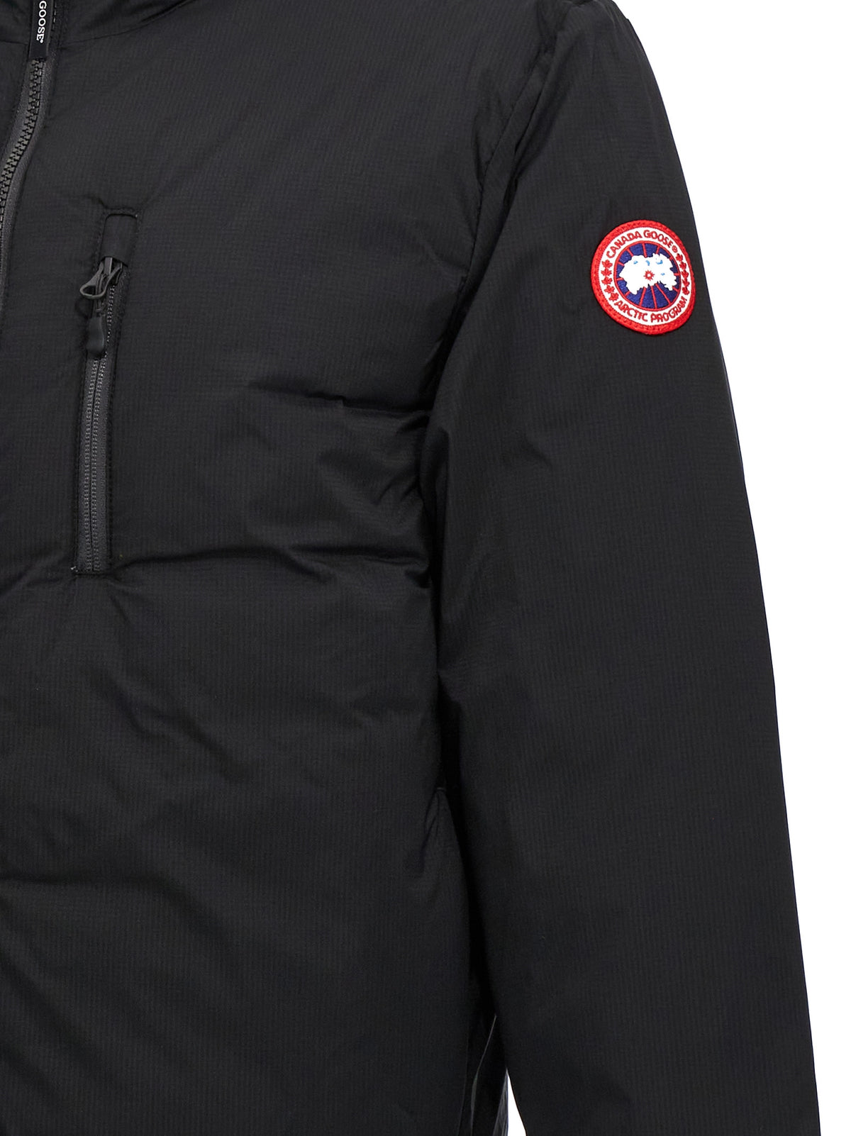 Canada Goose Men's Lightweight Insulated Goose Down Windproof Polyester Nylon & Goose-Down Windbreaker Jacket - Black