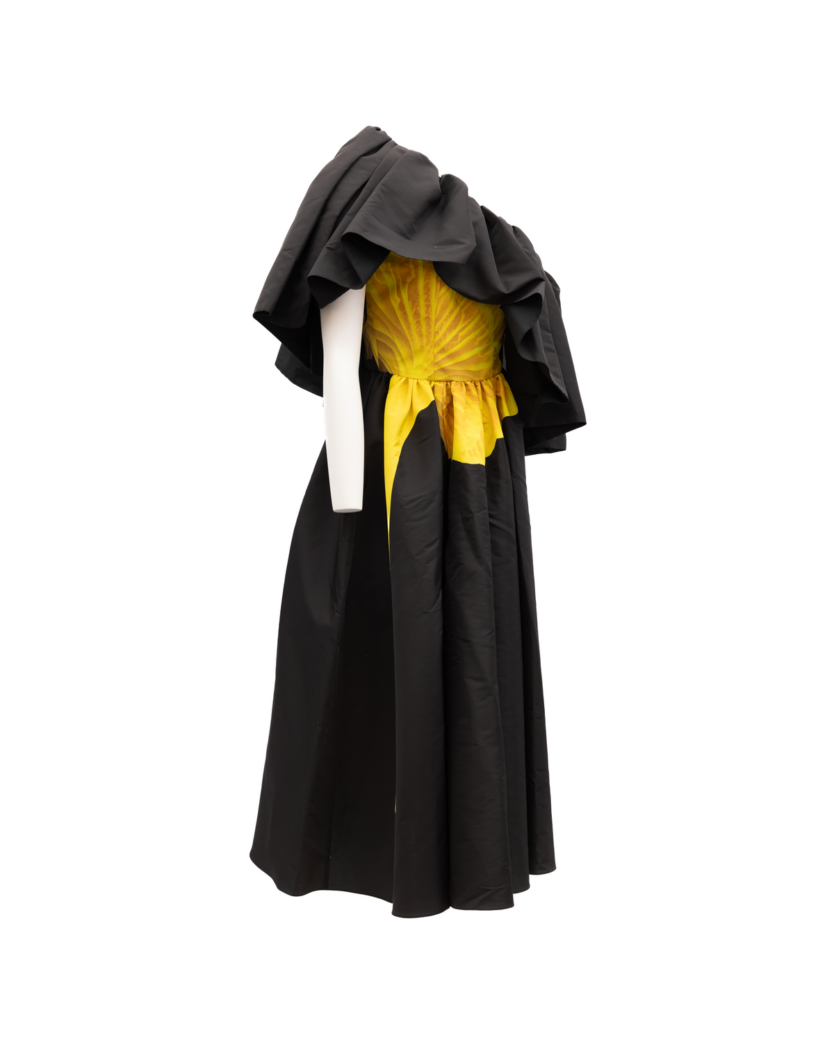 Alexander McQueen Women's Cocktail Silk & Acetate Dress - Black Yellow