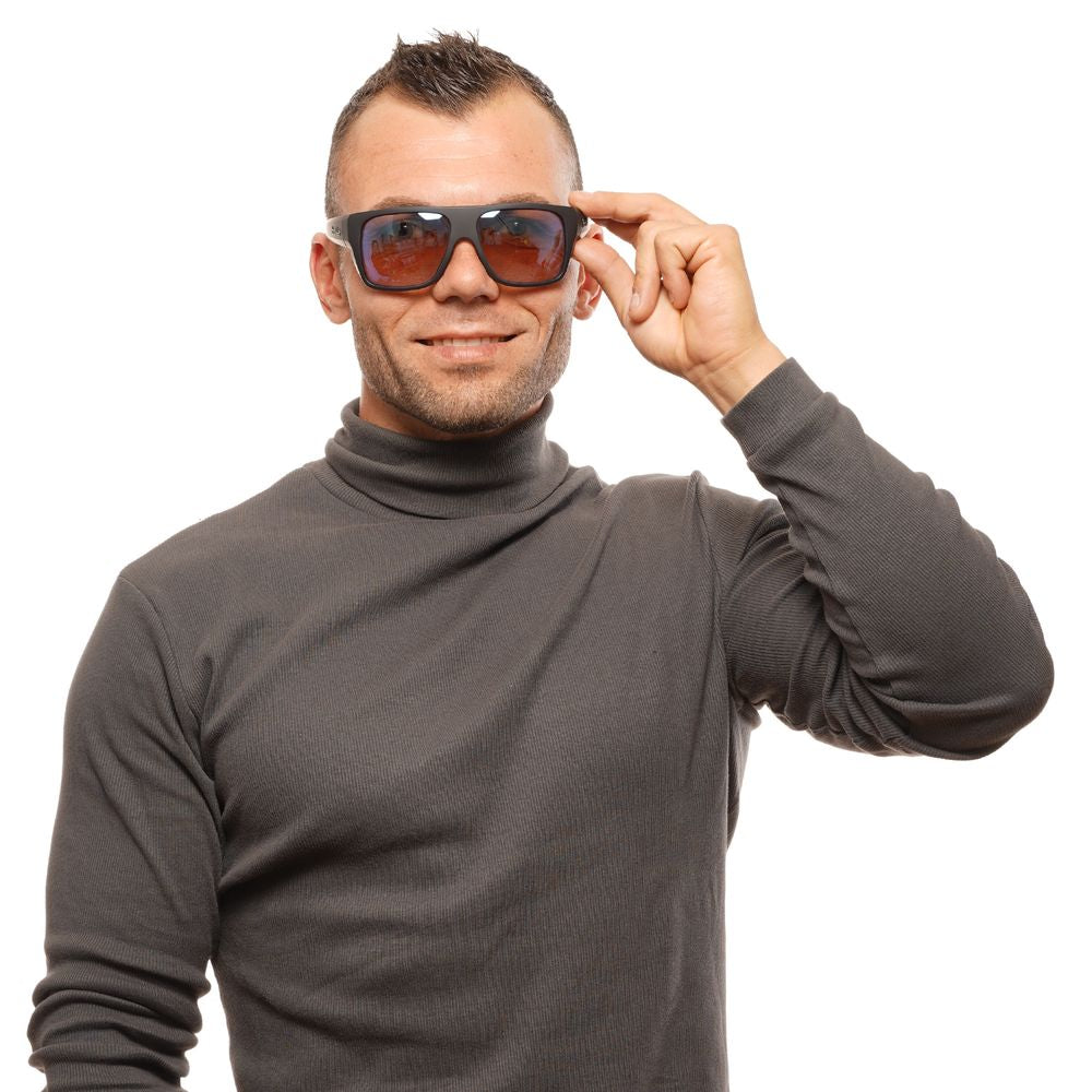 Bolle Rectangle Photochromatic Polarized Medium-Tint Plastic Sunglasses - Black