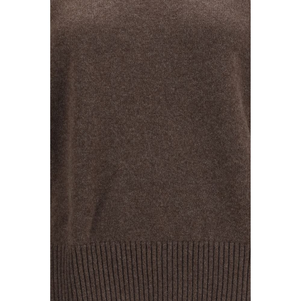 Loulou De Saison Lou Women's Regular Fit Crew Neck Cashmere Sweater - Brown