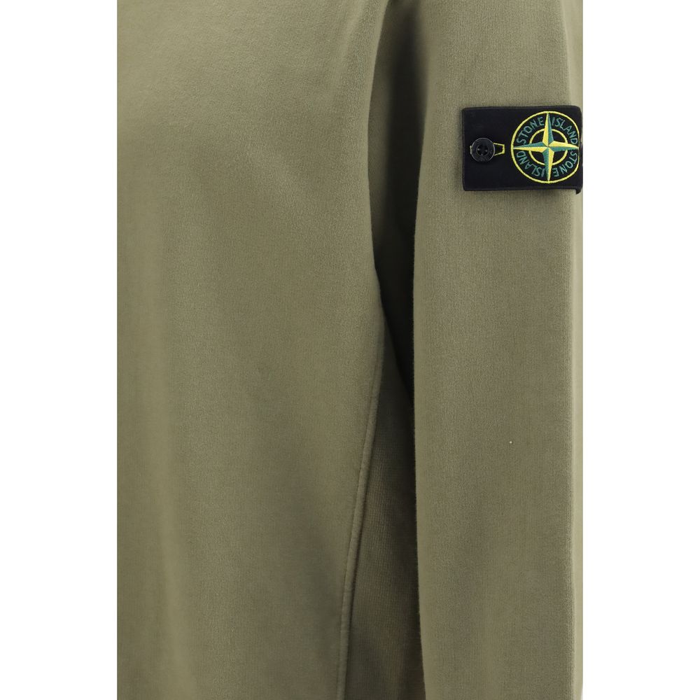 Stone Island Men's Regular Fit Crew Neck Organic Cotton Sweatshirt - Bicolour
