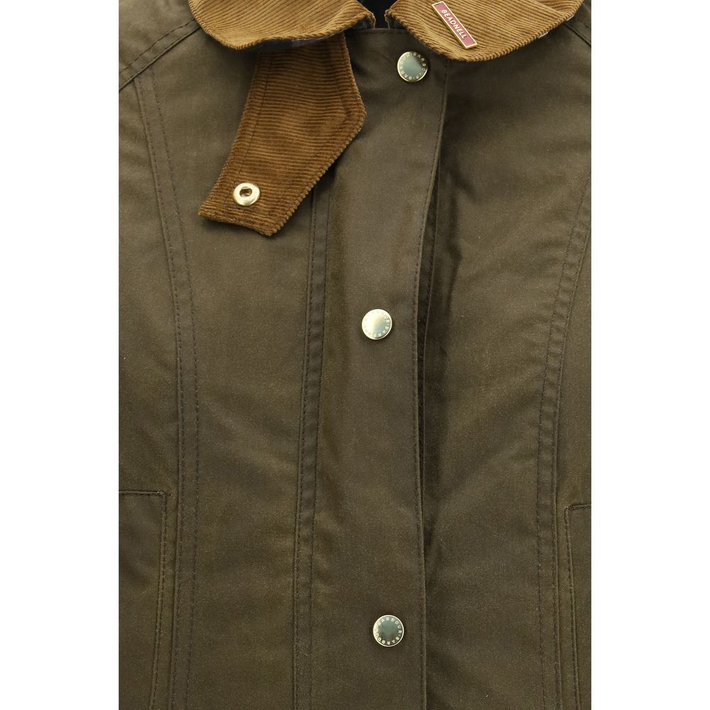 Barbour Women's Polyester Cotton Corduroy Windbreaker Jacket - Bicolour Tartan