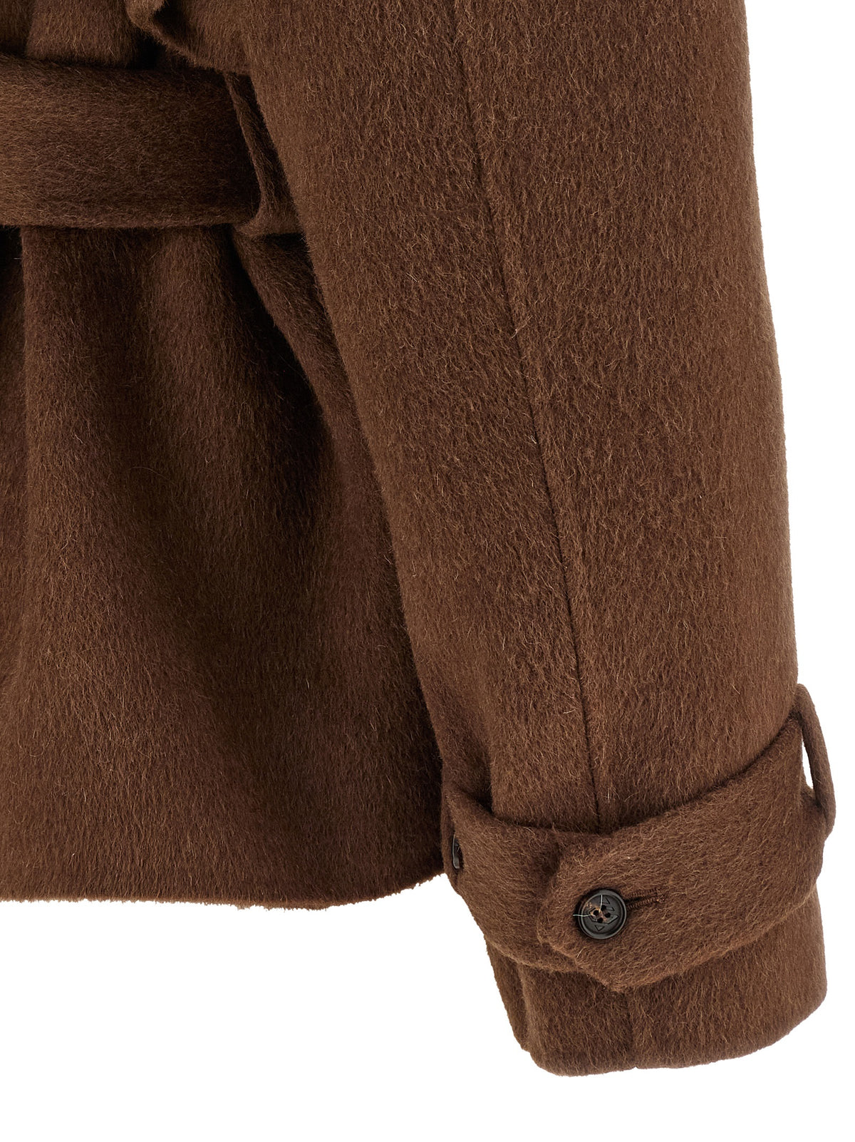 Giuseppe Di Morabito Women's Double Breasted Silk & Alpaca Wool Overcoat - Brown