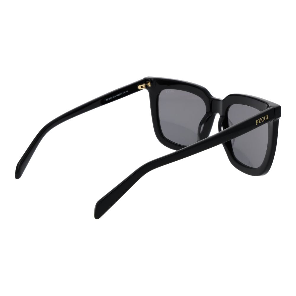 Emilio Pucci Rectangle Non-Polarized Dark-Tint Acetate Sunglasses - Black