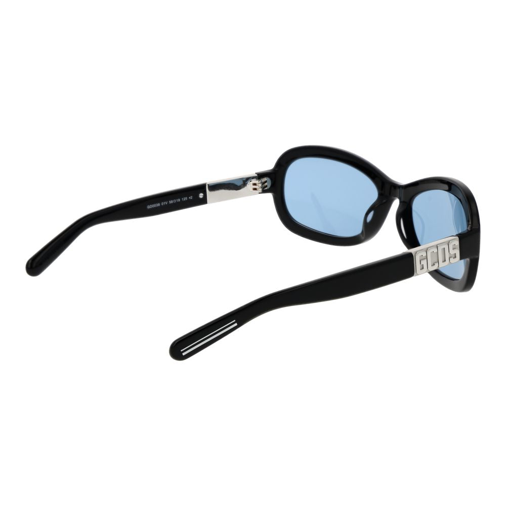 GCDS Oval Non-Polarized Medium-Tint Acetate Sunglasses - Black
