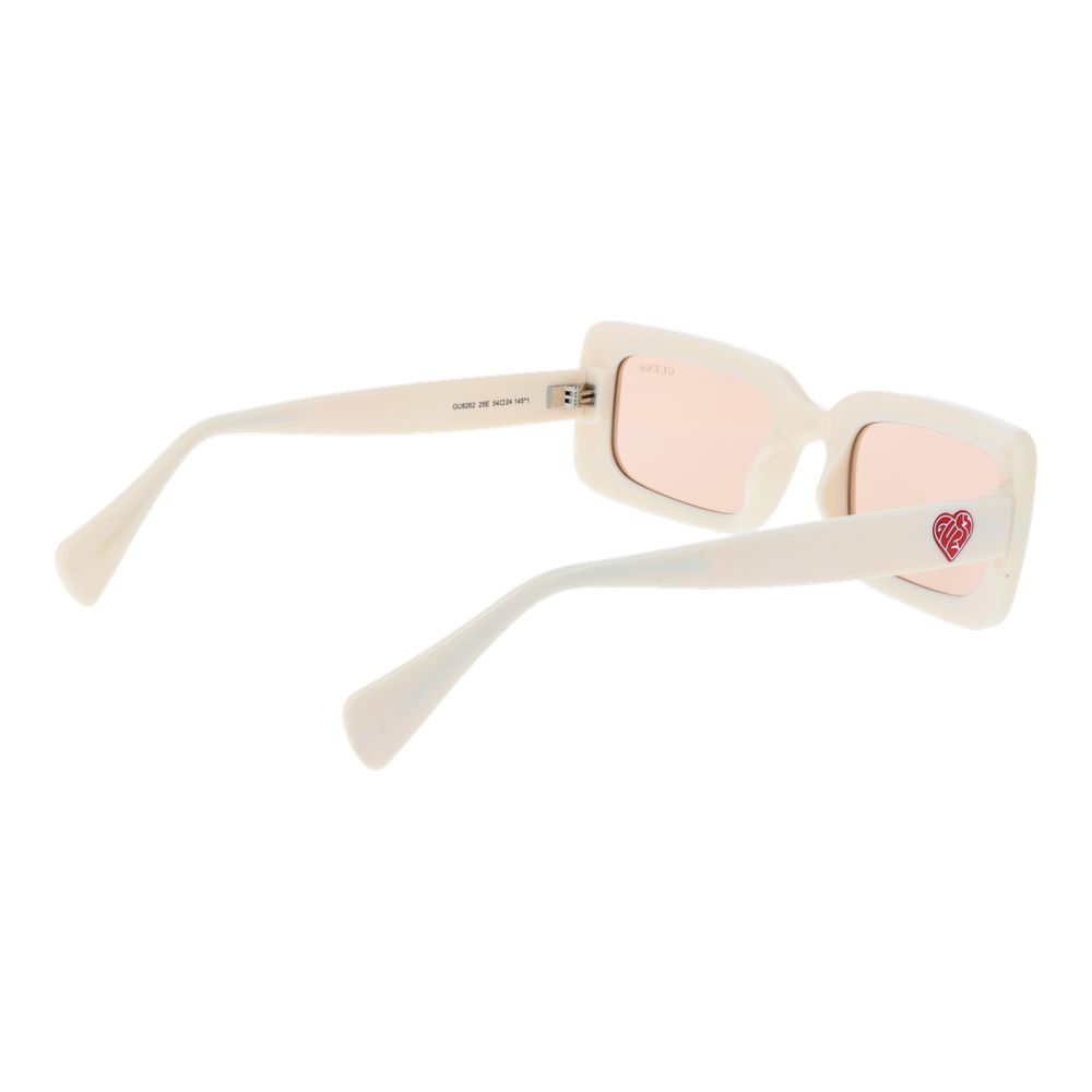 Guess Rectangle Non-Polarized Light-Tint Plastic Sunglasses - Beige