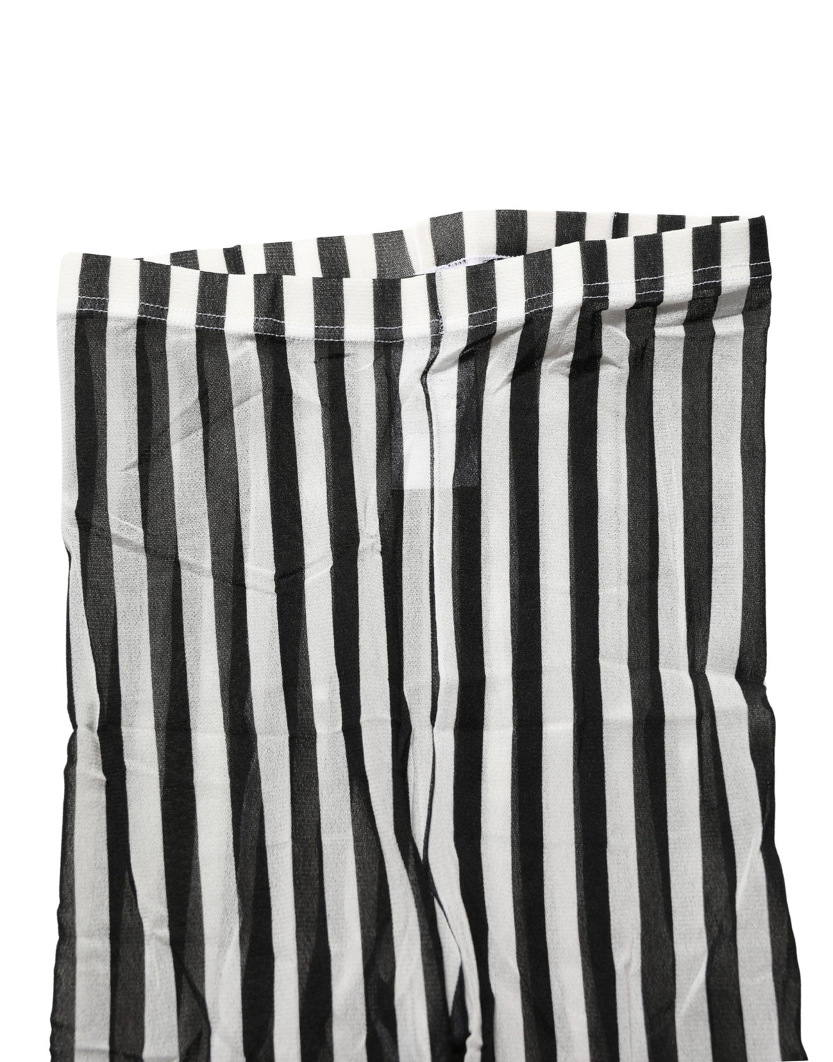 Dolce & Gabbana Women's Nylon Pantyhose - Black White Striped