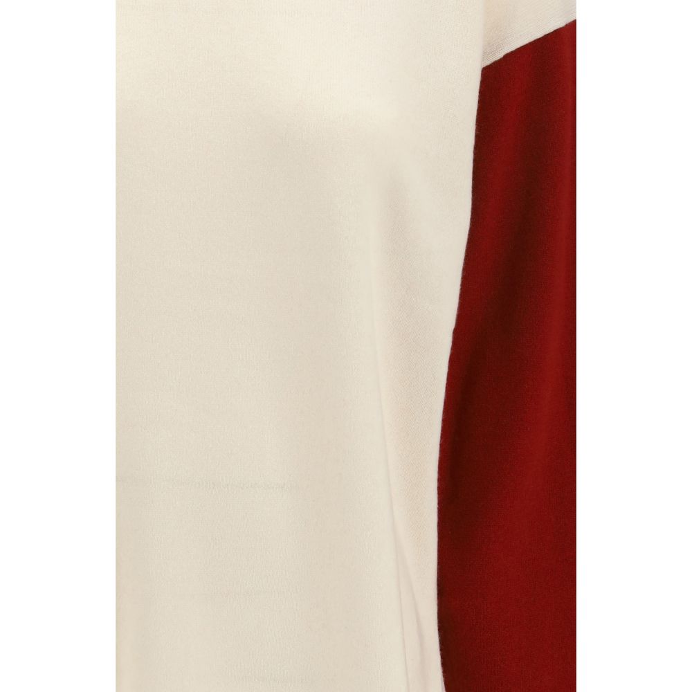 Guest in Residence Women's Regular Fit Oversized Crew Neck Cashmere Sweatshirt - White Signature