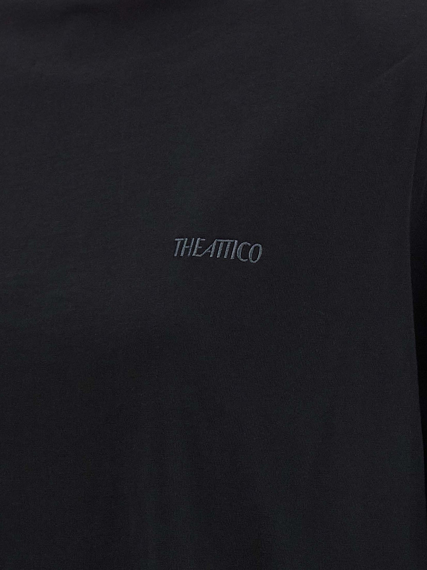 T-Shirt by The Attico for women in cotton black features a plush silhouette, showcasing a sophisticated and for a truly plush finish.