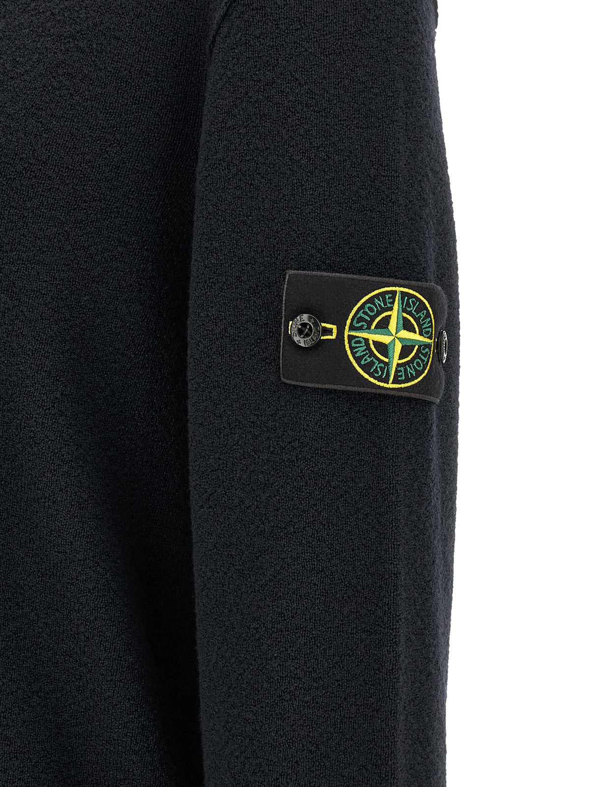 Stone Island Men's Crew Neck Virgin Wool Cardigan - Blue
