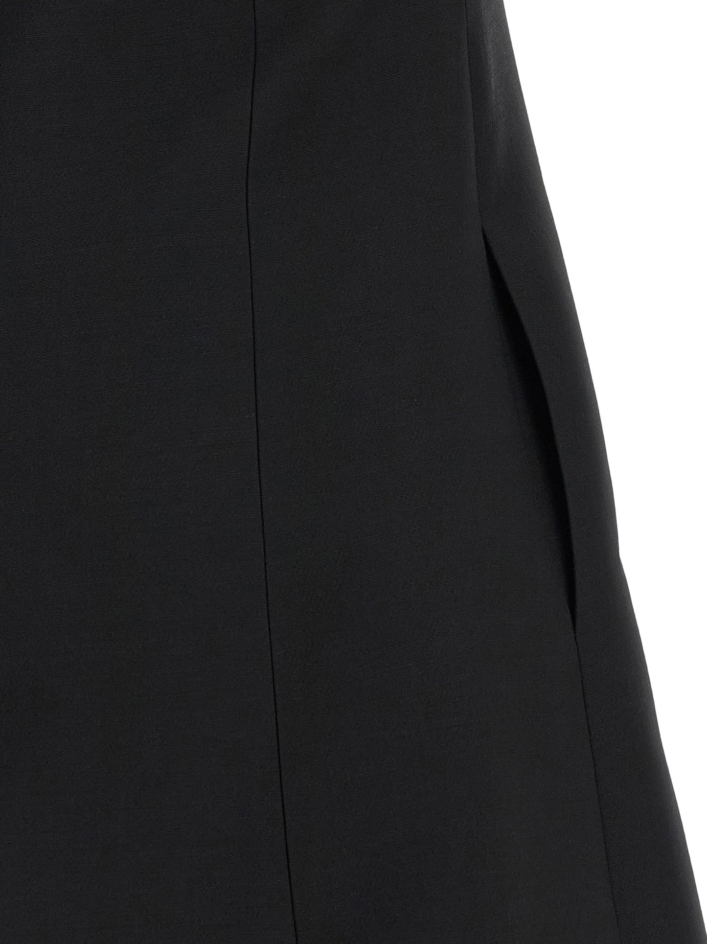 Valentino Garavani Flow Women's A Line Silk Virgin Wool Crepe & Sequins Dress - Black Silver