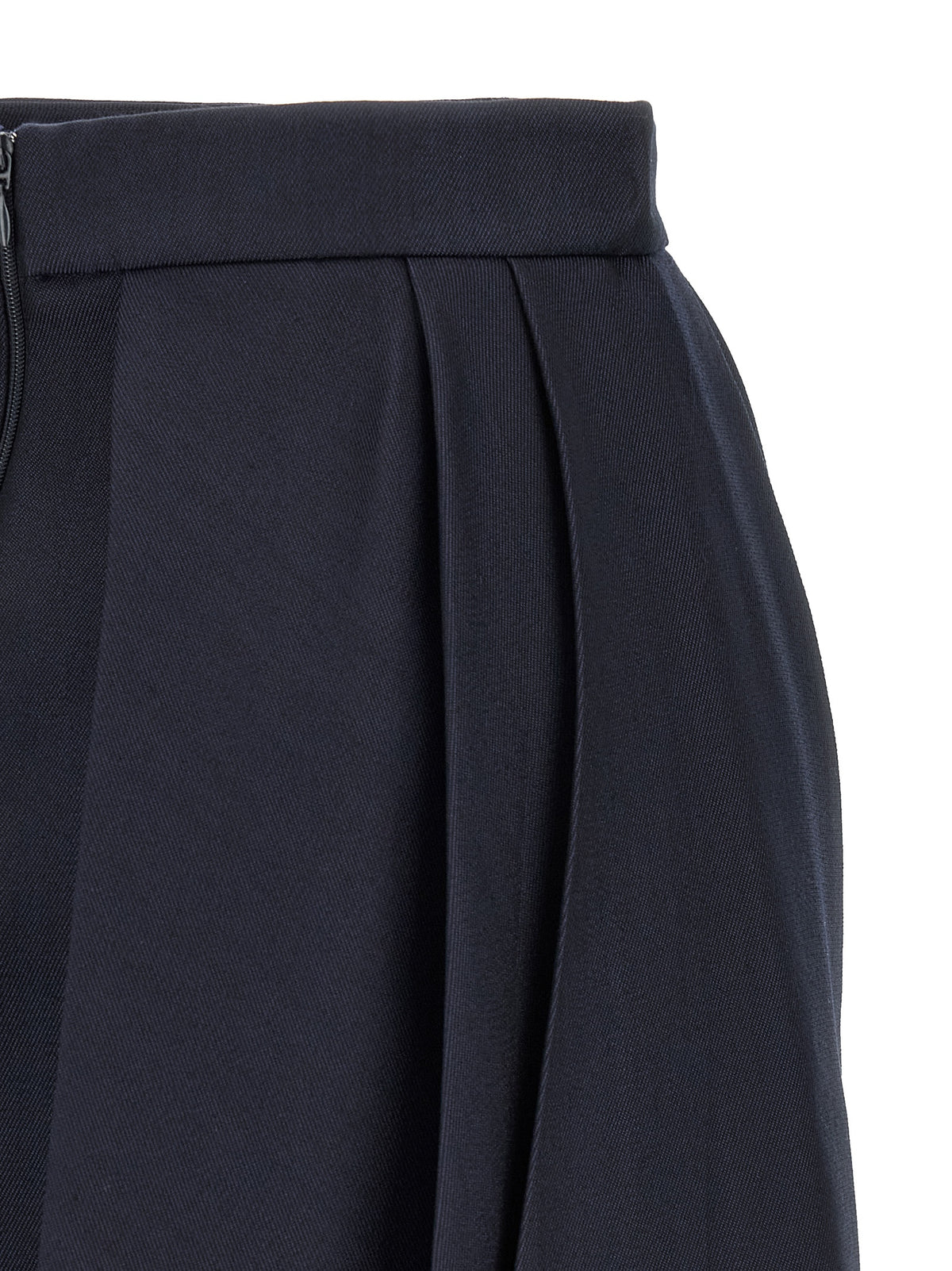 Elisabetta Franchi Grace Women's High Rise Polyamide Viscose & Virgin Wool Skirt - Blue Gold