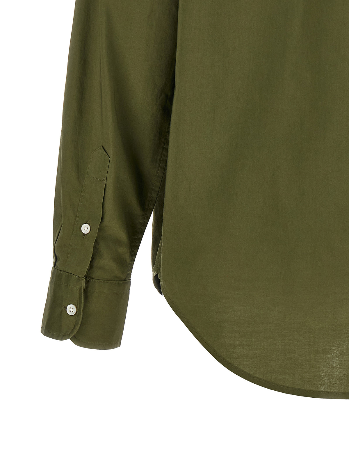 Polo Ralph Lauren Pony Women's Horse Leather & Cotton Blouse - Bicolour Green Olive