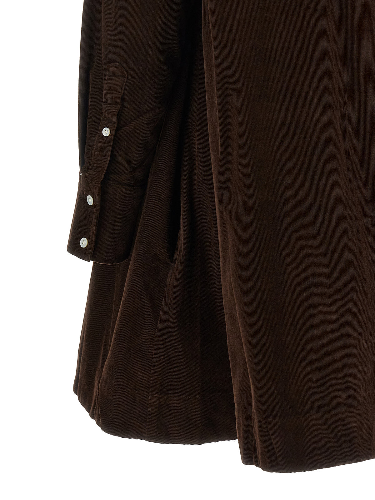 Polo Ralph Lauren Pony Women's A Line Polo Cotton Corduroy Short Mini Dress - Brown